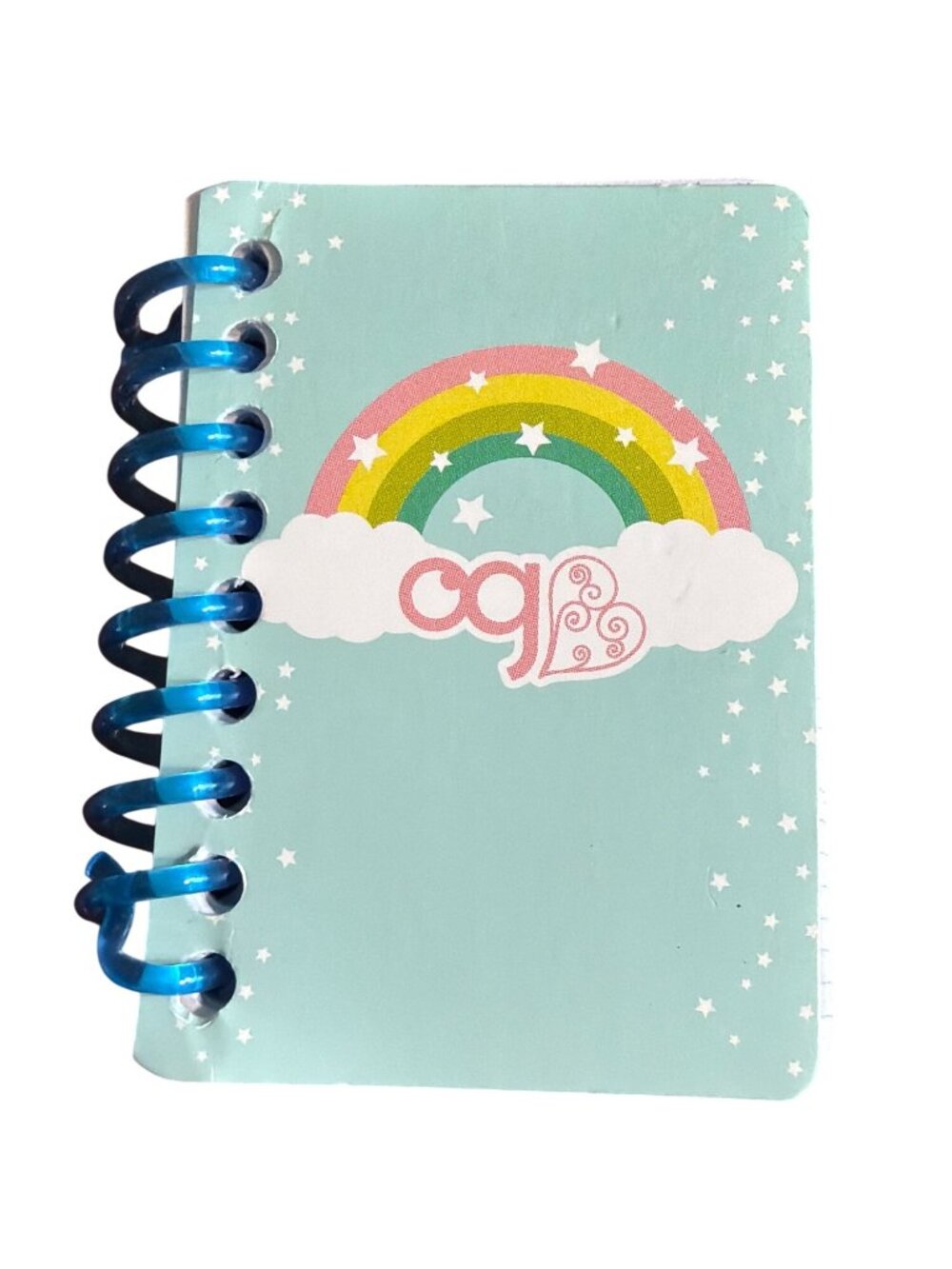 Our Generation Mini Toy Doll Spiral Notebook Rainbow Lined Stars Unused 2.5"